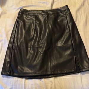 Entro Black Faux Leather Skirt